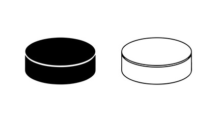 Cylinders with black and white outlines with transparent background
