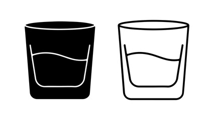 Drinking glasses with liquid with transparent background