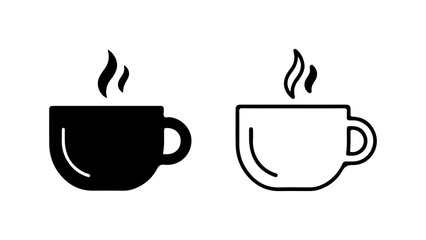 Hot beverage cups with transparent background
