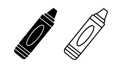 Crayon icons with transparent background