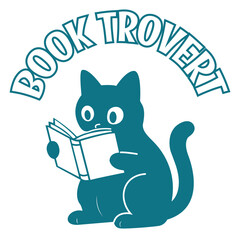 Booktrovert t-Shirt design vector – Funny reading quote graphic, book lover illustration, introvert reader typography art for apparel, poster, and social media design