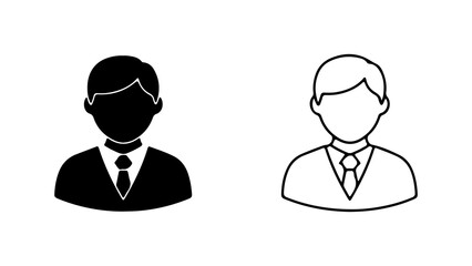 Business man icon with transparent background