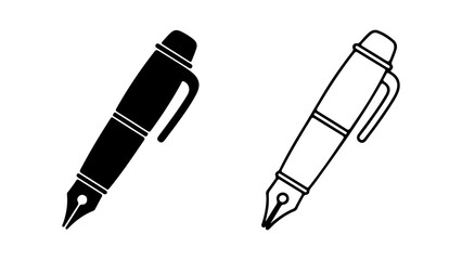 Fountain pens with transparent background