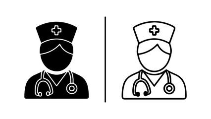 Nurse icon with transparent background