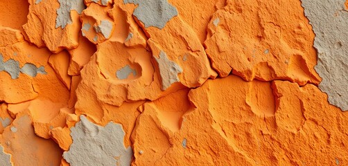 Abstract orange and grey geological texture, resembling weathered rock formations ,  tones,  texture
