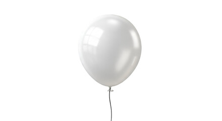 A Single White Balloon on a Black Background