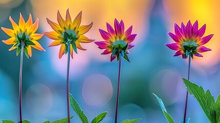 Peony Chrysanthemum Floral Close-up in Pink Orange Tones Elegant Background
