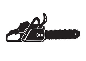 Chainsaw icon, Chainsaw solid vector