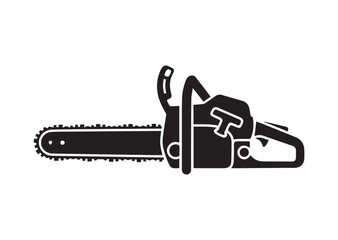 Naklejka premium Chainsaw icon, Chainsaw solid vector