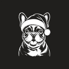 Christmas dog logo