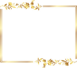 frame with leaves gold border Golden Border Warm Color Frame	

