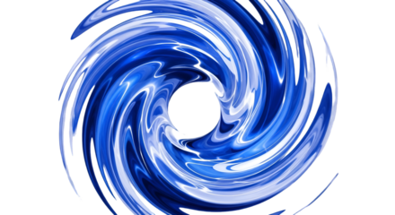 Swirling Blue Vortex with Black Background