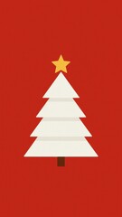 Fototapeta premium Minimalist festive Christmas tree mobile wallpaper
