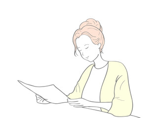 イラスト　女性　素材