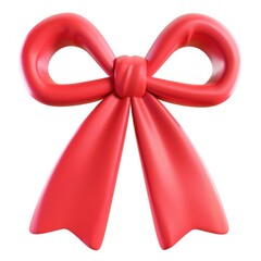 Elegant red ribbon bow illustration