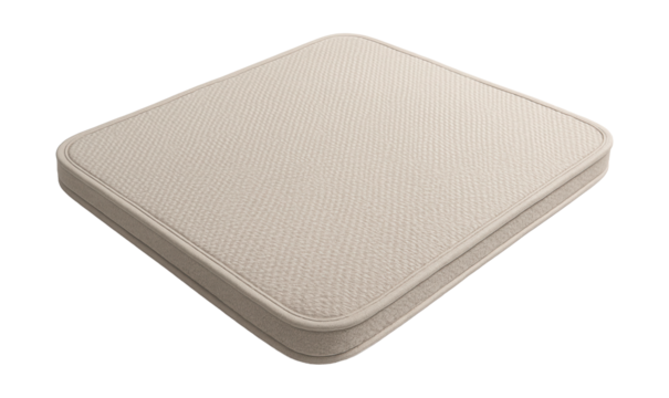 A non-slip mattress pad for mobile homes, keeping the topper secure while traveling.