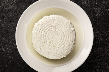 Cottage cheese fermented milk product portion size natural product tasty snack fresh delicious...