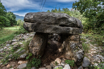 dolmen of Molers, 1500 BC, within the middle bronze, Saldes, Solsonés, Berguedá region, Catalonia, Spain