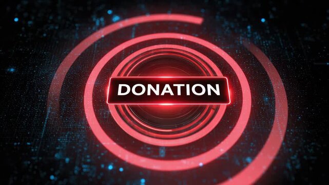 digital donation button for fundraising campaigns and initiatives animation