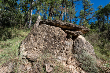 Necròpolis of Ceuró, medium Neolithic, close to the church of Sant Julià de Ceuró, Solsones, Catalonia, Spain