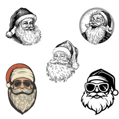 santa clause logo set