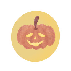 halloween pumpkin on a white background