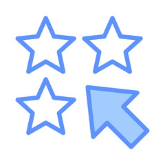 Obraz premium Rate Outline Blue Color Icon