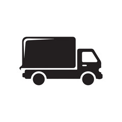 Modern delivery truck icon with clean lines and vibrant colors suitable for logistics and shipping services