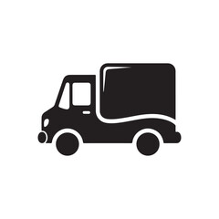 Modern delivery truck icon graphic with clean lines and vibrant colors perfect for logistics and shipping services