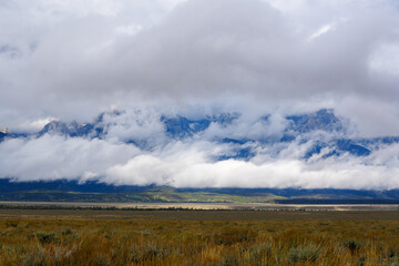 storm clouds over the mountains 