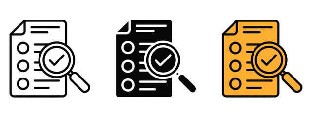 Data verification icon vector. business process improvement review, validation, quality and accuracy symbol. vector illustration.