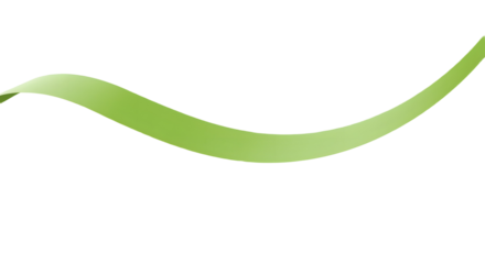 Ribbon banner, curve badge, label, title box, clip art, png isolated on transpA curved, light green ribbon-like shape is presented against a plain white background, creating a simple, abstract design.