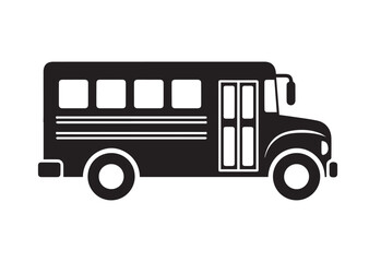 School bus icon, School bus solid vector