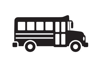 School bus icon, School bus solid vector