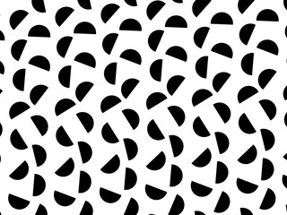 Retro black geometric pattern background, vector abstract circles, abstract art. Trendy pattern background.
