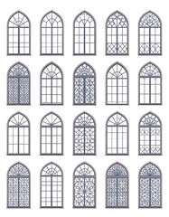 Various ornate arched windows