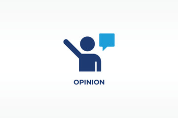OPINION vector, icon or logo sign isolated symbol illustration