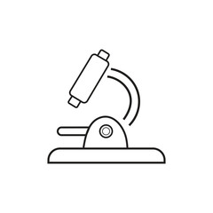Minimal Microscope Icon for Science and Laboratory Design