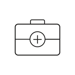 Minimal First Aid Bag Icon for Medical and Healthcare Design