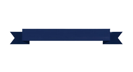 Ribbon banner, curve badge, label, title box, clip art, png isolated on transparent background. A simple, elegant blue ribbon banner with a blank space for text.
