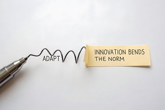 Wire connecting Adapt to Innovation and The Norm concept