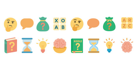 Educational and learning icons set – flat, filled, knowledge and study symbols