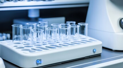 Laboratory instrument analyzing samples with glass tubes