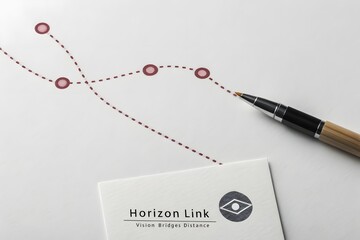 A pen drawing a dotted line connecting points on paper