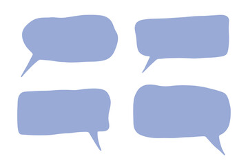 Fototapeta premium Set of hand drawn speech bubble Blank empty message box Textbox frame for banners, price tags, stickers, design