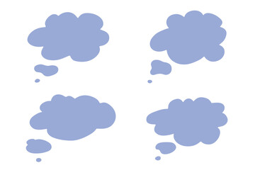 Set of hand drawn speech bubble Blank empty message box Textbox frame for banners, price tags, stickers, design