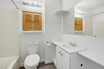 Bathroom with a white toilet and sink