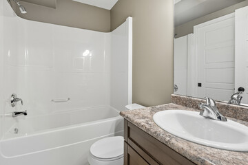 Bathroom with a white toilet and sink