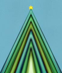 Christmas tree with textured paper
