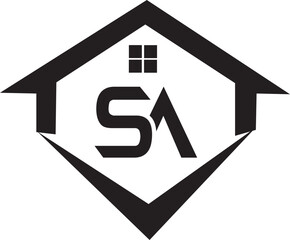 SA Monogram House Real Estate Logo
